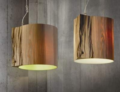 Креативные светильники из натурального дерева. Фото