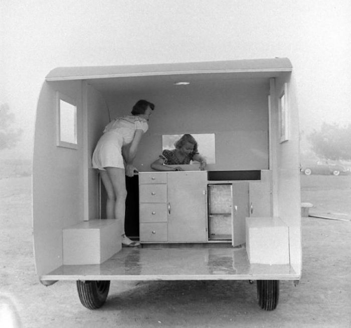 Сборный дом на колесах 50-х годов