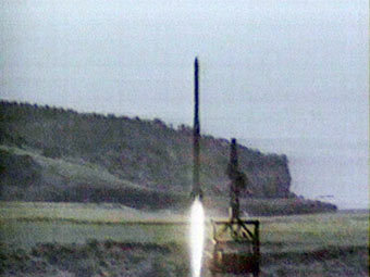 Пуск северокорейской ракеты