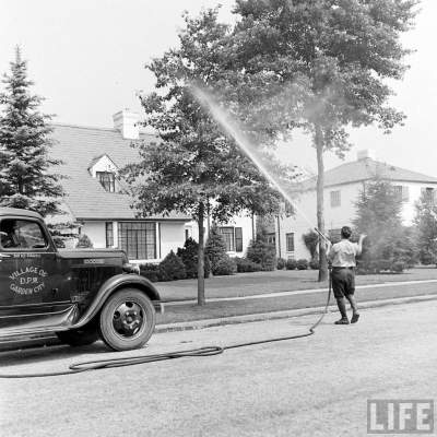 Повседневная жизнь пригородов штата Нью-Йорк в конце 1940-х. Фото