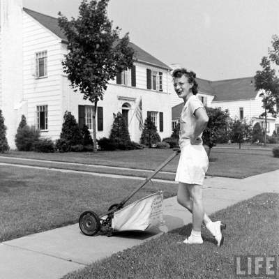 Повседневная жизнь пригородов штата Нью-Йорк в конце 1940-х. Фото