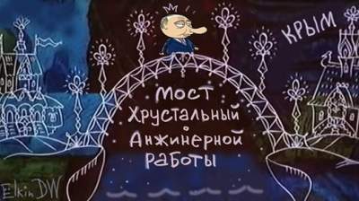 Открытие Крымского моста высмеяли яркой карикатурой