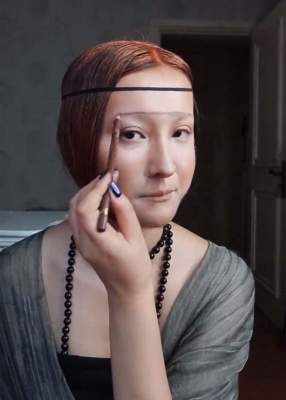 Китаянка с помощью макияжа может превратить себя в кого угодно. Фото