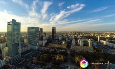 Варшава в уникальных снимках, сделанных с большой высоты. Фото