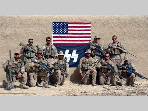 Морпехи США опять в центре скандала: снайперы-разведчики позировали на фоне нацистской символики