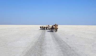 Инопланетные пейзажи эфиопской соляной пустыни. Фото