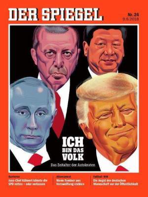 На обложке немецкого журнала появился «синий» Путин