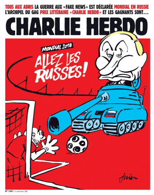 Charlie Hebdo опубликовали мощную карикатуру на Путина и ЧМ-2018