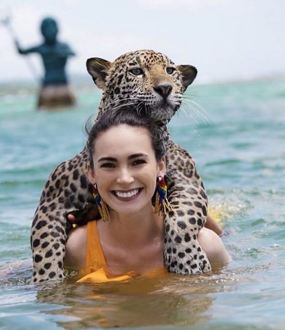 Купание с ягуарами в Карибском море