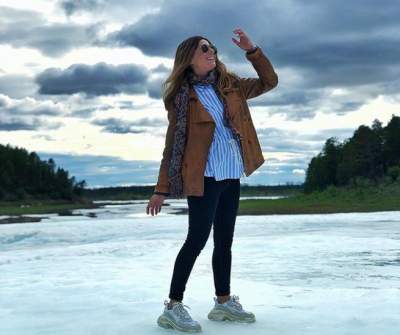 Жанна Бадоева впервые побывала на леднике