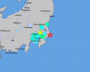 В Японии за несколько часов произошли 5 сильных землетрясений