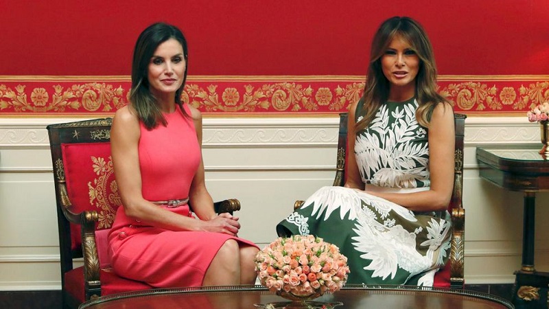 Битва первых леди: Меланья Трамп и королева Испании Летисия встретились в Белом доме