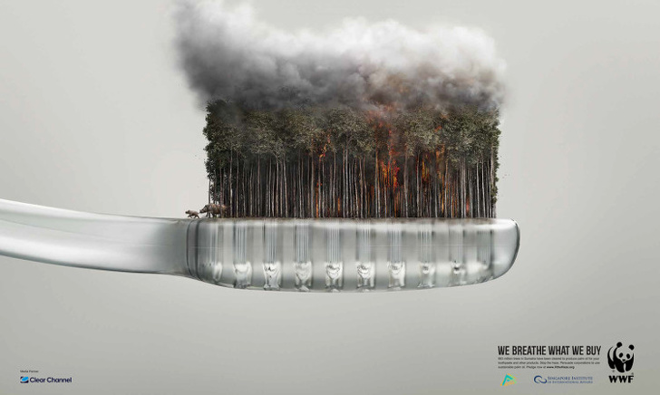 Социальная реклама, которая пытается спасти природу, пока не стало слишком поздно. ФОТО