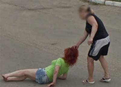 Россиянка попала в Google Maps, оттаскав соперницу за волосы 
