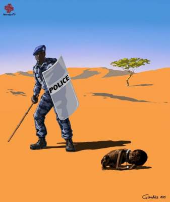 "Истинное лицо": полицейские разных стран в сатирических иллюстрациях