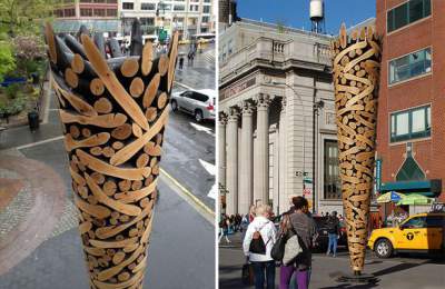 Невероятные скульптуры, созданные из деревянных отходов. Фото 
