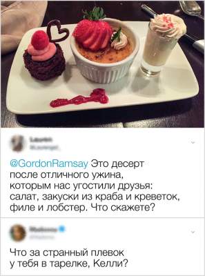 Гордон Рамзи с юмором прокомментировал кулинарные провалы пользователей Сети