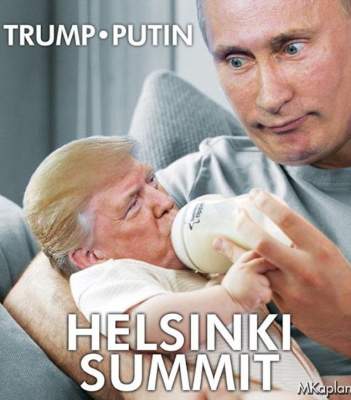 Новые фотожабы на встречу Трампа и Путина