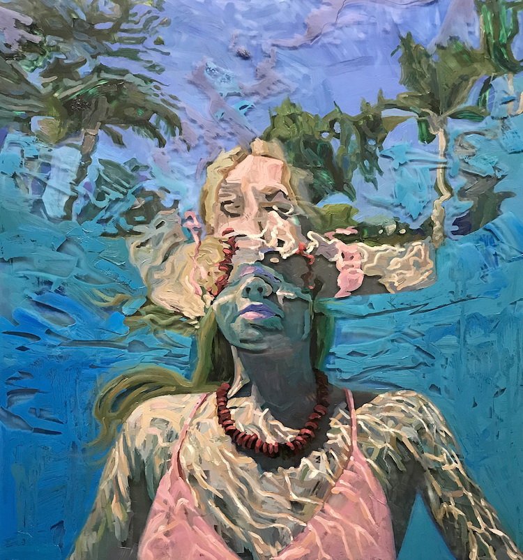 Женщины в воде на летних картинах Изабель Эмрих