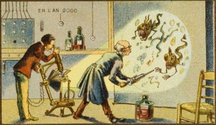 Рисунки из научного журнала 1910 года, отображающие будущее