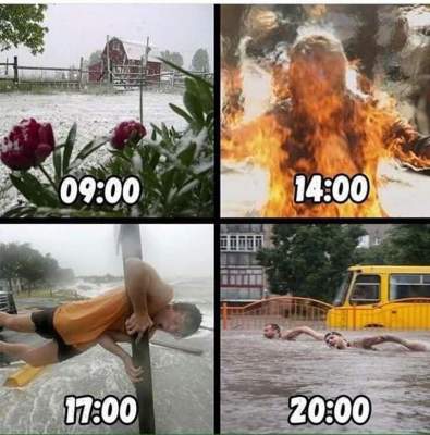 Свежие фотожабы на очередной потоп в Киеве