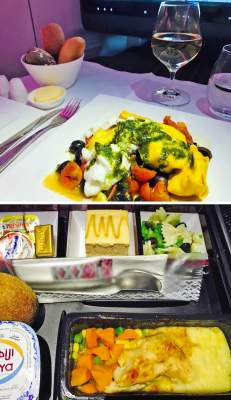 Как выглядит еда в эконом и бизнес-классе разных авиакомпаний. Фото