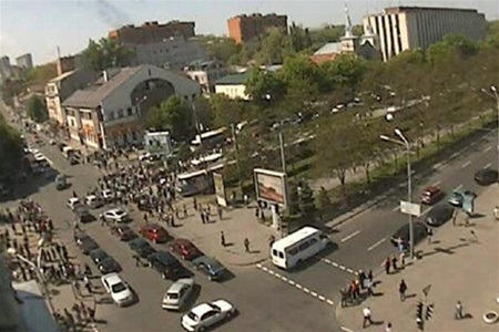 Появилось видео момента первого взрыва в Днепропетровске 