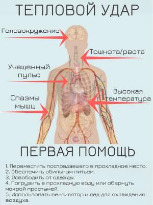 Врачи объяснили, как распознать тепловой удар