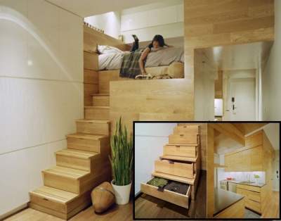 Оригинальные дизайнерские идеи для маленькой квартиры. Фото