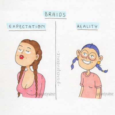 Позитивные комиксы для девушек из серии «ожидание и реальность»