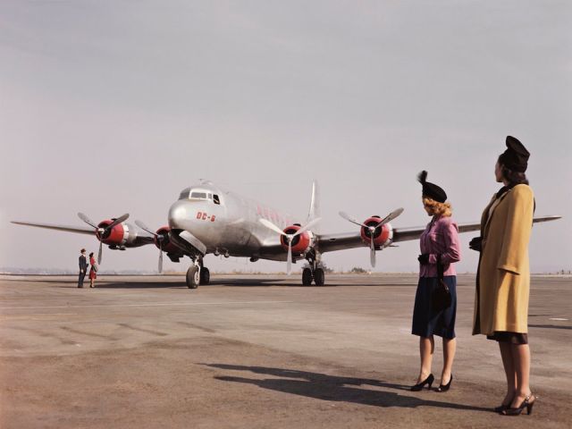 Архивные снимки авиаперелётов 1950-х годов