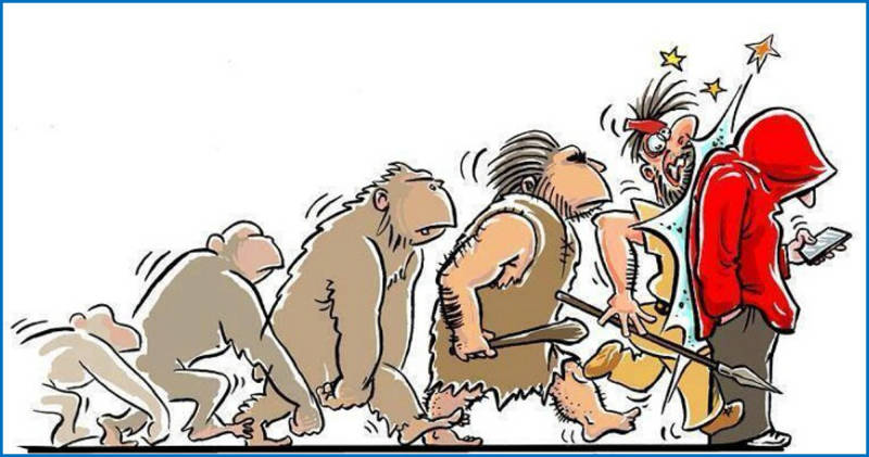 15 хлестких карикатур о том, куда людей завела эволюция. ФОТО