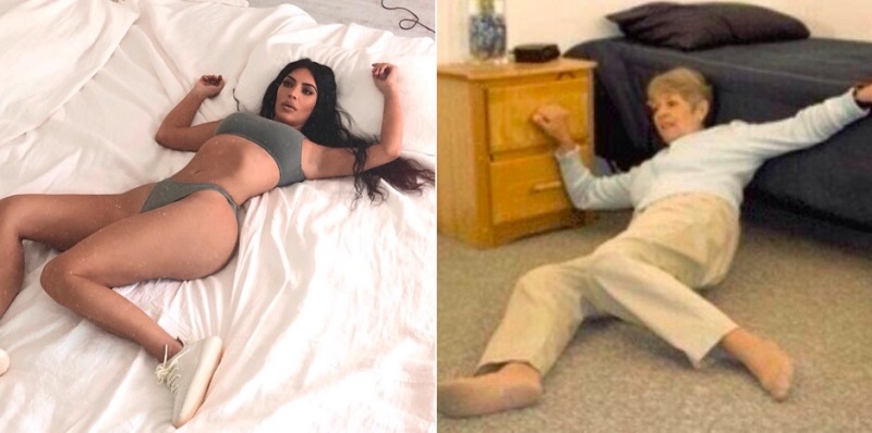 Ким Кардашьян стала звездой мемов, опубликовав неудачное фото в Twitter