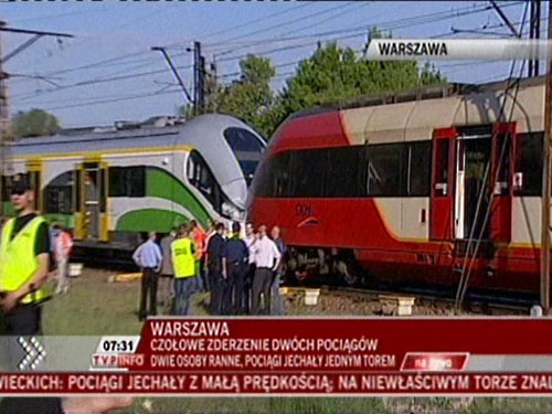 В Варшаве столкнулись два пассажирских поезда