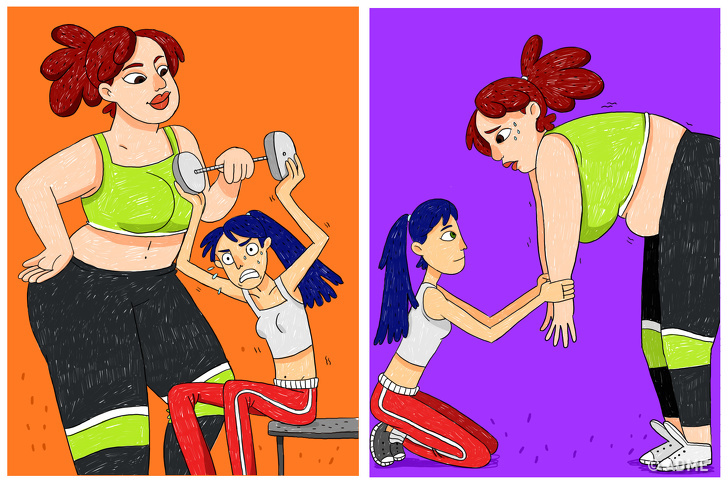 12 честных комиксов о том, что у девушек свои проблемы — и худых, и пухленьких 