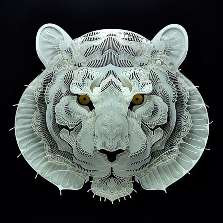 Многослойные бумажные скульптуры животных