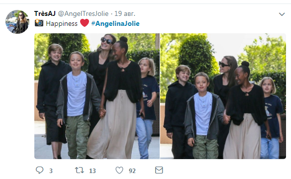 Сильно похудевшая Анджелина Джоли сходила в кино с детьми