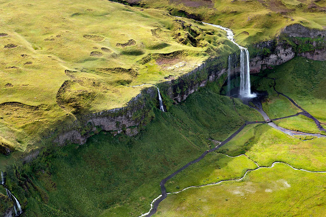 Невероятные виды Исландии из самолета. ФОТО
