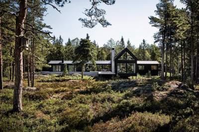 Этот летний домик оценят поклонники скандинавского стиля. Фото