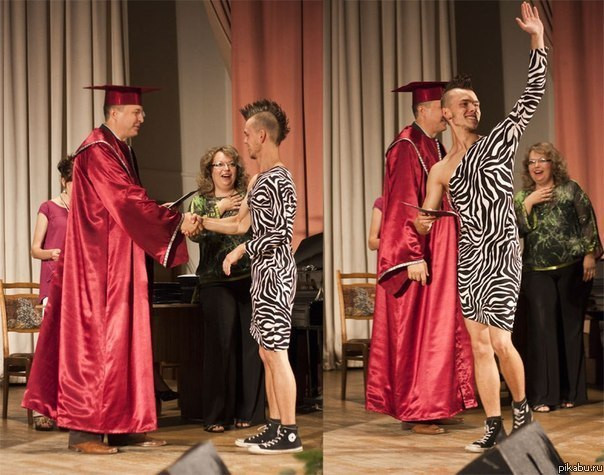 В Беларуси студент пришел на выпускной в платье и кедах