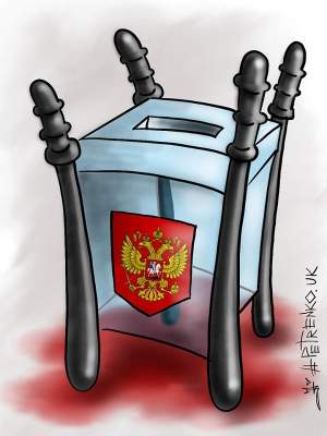 Задержания в России высмеяли меткой карикатурой 	