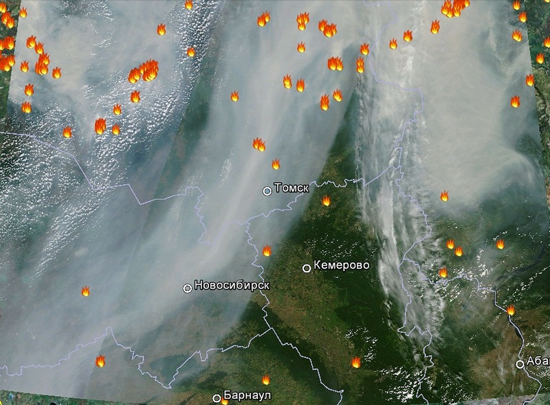 Сибирь задыхается от масштабных лесных пожаров