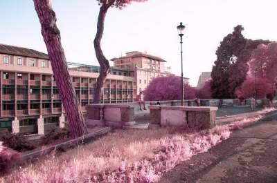 Как выглядит Рим в инфракрасных лучах. Фото
