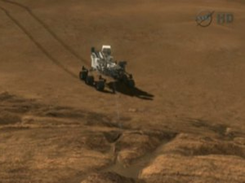 Американский марсоход Curiosity успешно совершил посадку на Марс