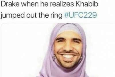 Удивленный ходом боя рэпер Drake стал новым мемом