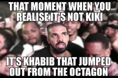 Удивленный ходом боя рэпер Drake стал новым мемом