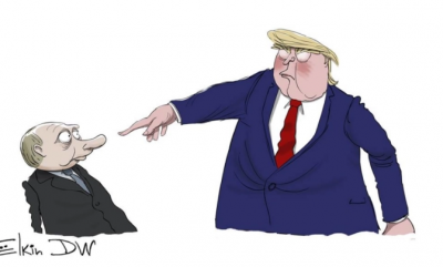 Отношения Трампа и Путина высмеяли новой карикатурой