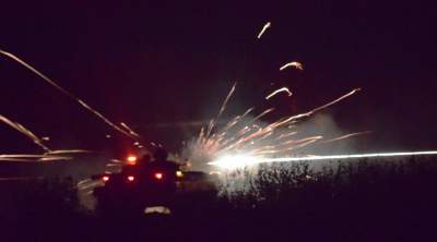 Украинские военные провели зрелищные ночные учения. Фото