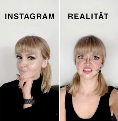 Instagram и реальность в прикольных сравнениях