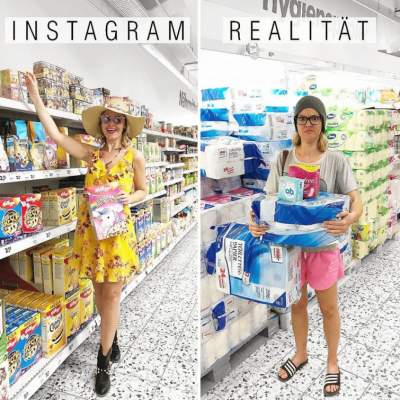 Instagram и реальность в прикольных сравнениях